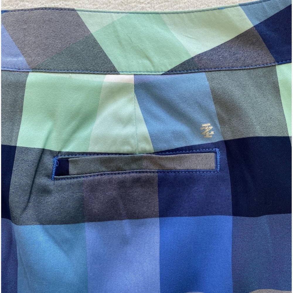IZOD Golf Skort Womens Size 16 Blue Plaid Preppy Pull On Athletic Skirt Shorts - Picture 5 of 9